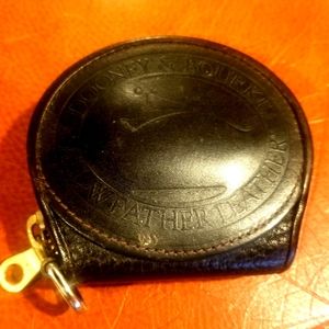 Vintage Dooney and Bourke Leather Big Duck Dark Brown Zipper Coin Purse